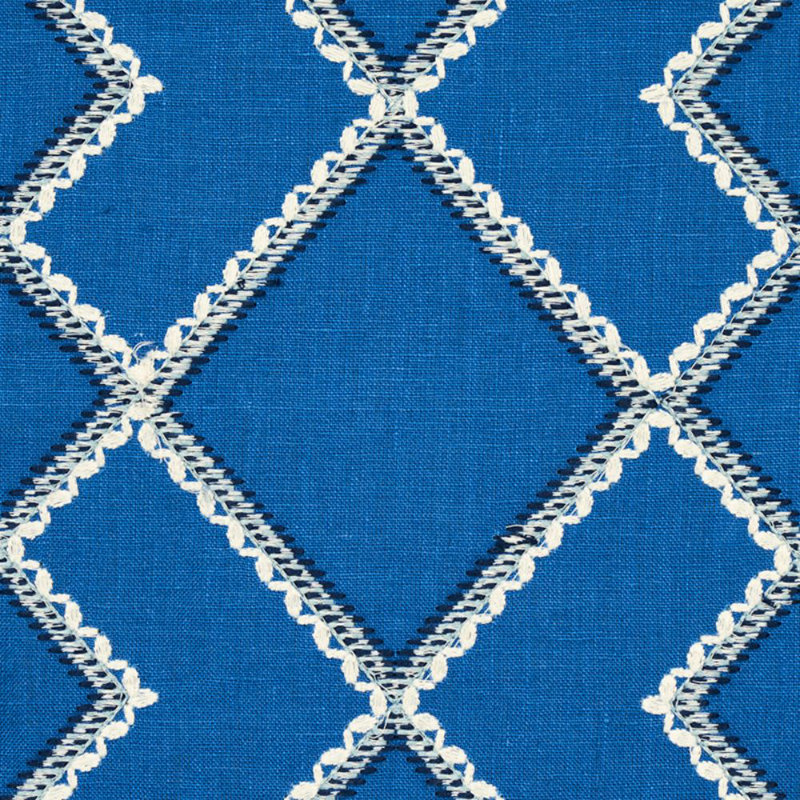 Branson Embroidery Fabric, Blue