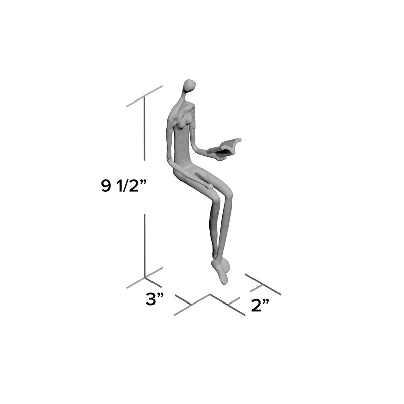 Figurine Brogdon lisant sur un rebord