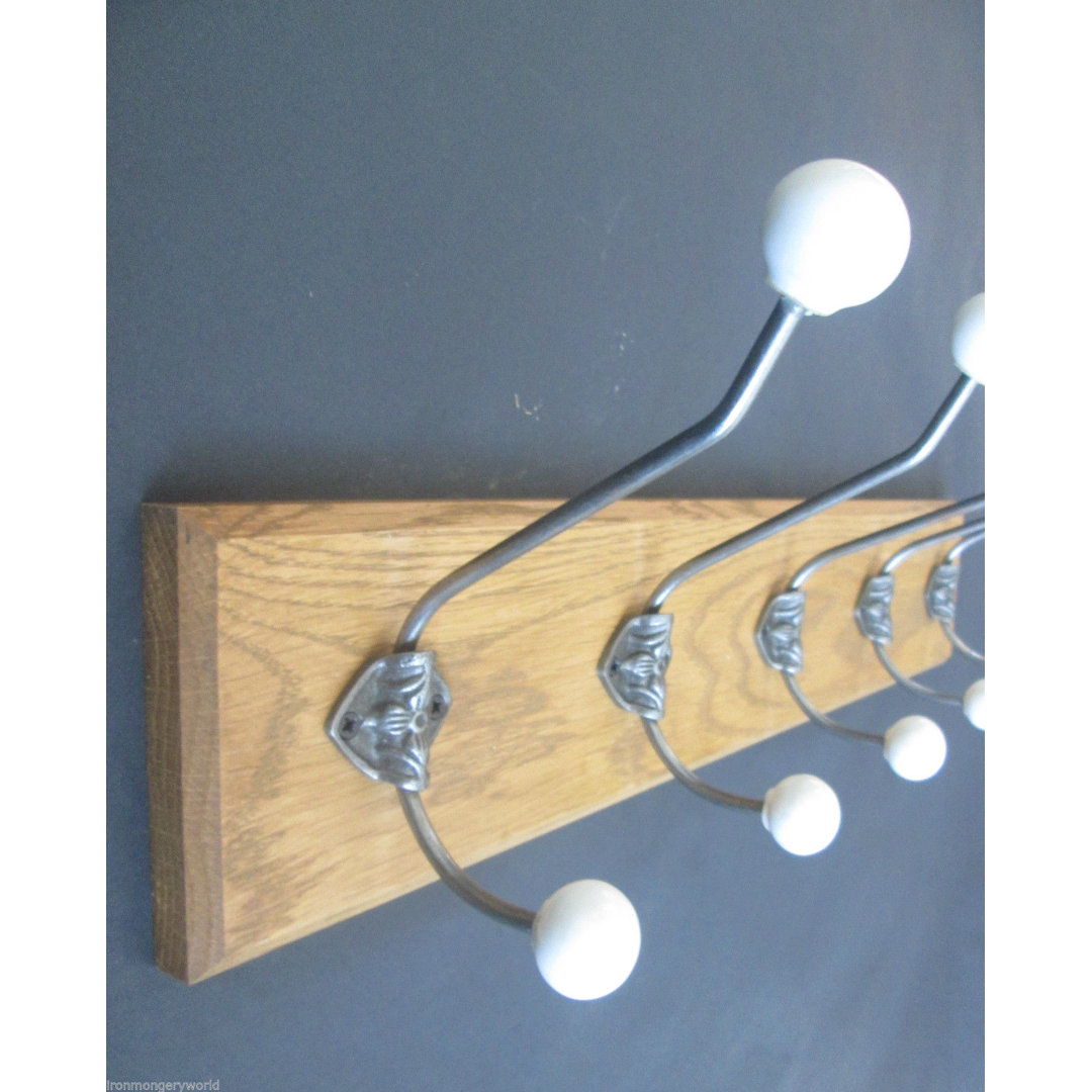 Solid Wood 2 - Hook Wall Mounted Coat Rack