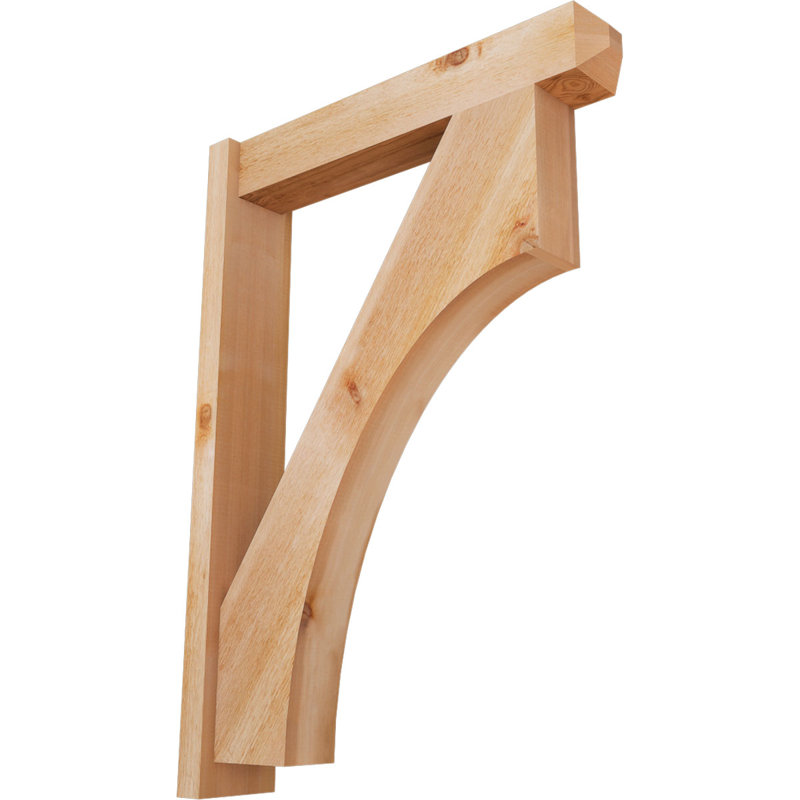 Persienne en bois rustique Westlake Craftsman, Cèdre rouge de l'Ouest de 6 po (sciage brut), P 30 po x H 42 po