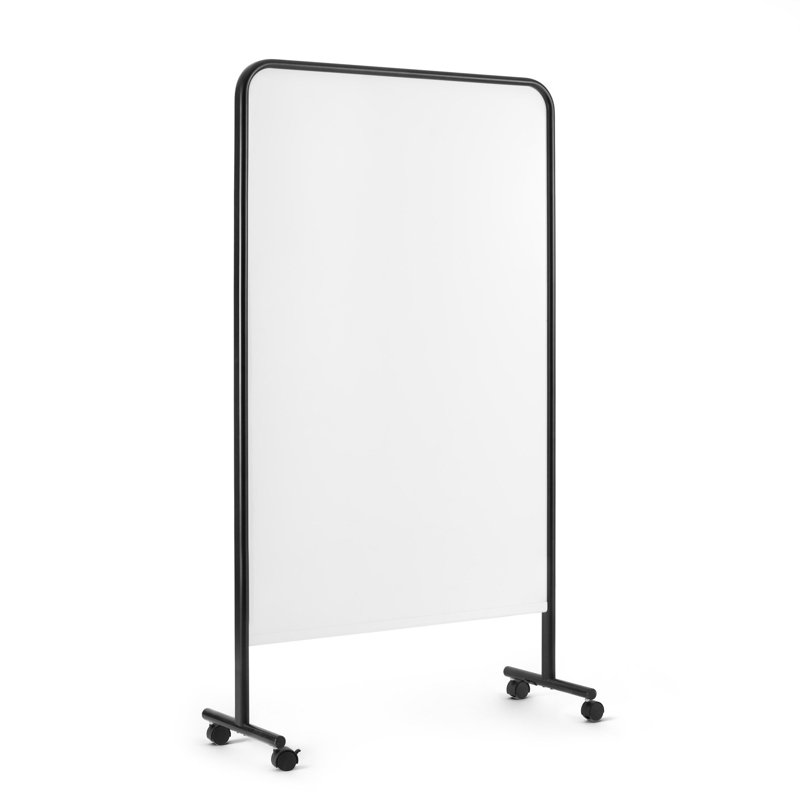 Goal Poppin No Steel Freestanding Metal Whiteboard, Black