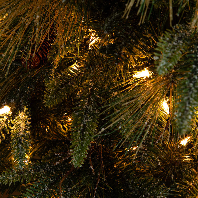 White 4' Pre-Lit Pine Christmas Tree