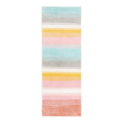 Striped Machine Woven Polypropylene Plastic Rug