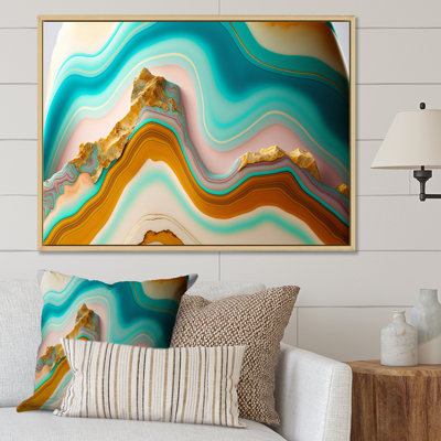 Liquide Harmony agate turquoise sur toile