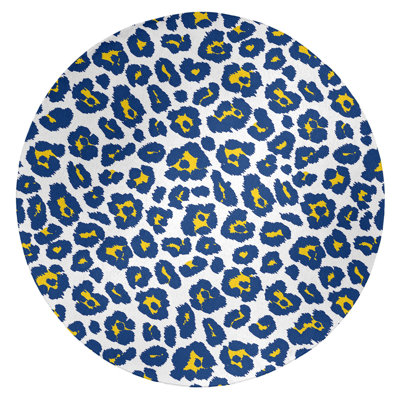 Imprimé animal blanc/bleu/jaune Tapis décoratif
