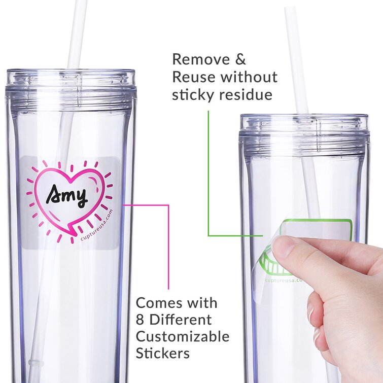 Cupture Stainless Steel Skinny Insulated Tumbler Cup with Lid and