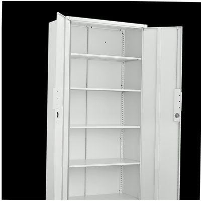 70-Inch 2-Door File Cabinet with Lock, 4 Adjustable Shelves, Heavy-Duty Steel Construction, for Commercial Office, Home Office, Legal Size & Letter File Storage, Organization Cabinet