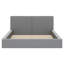 Grand lit tapissier au sol en velours-550158344