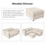 Canapé modulaire avec repose-pieds mobile, ports USB intégrés, coussins en chenille confortables et coussins amovibles - Canapé-lit personnalisable en forme de U, en L ou de canapé-lit pour le salon-1932965559