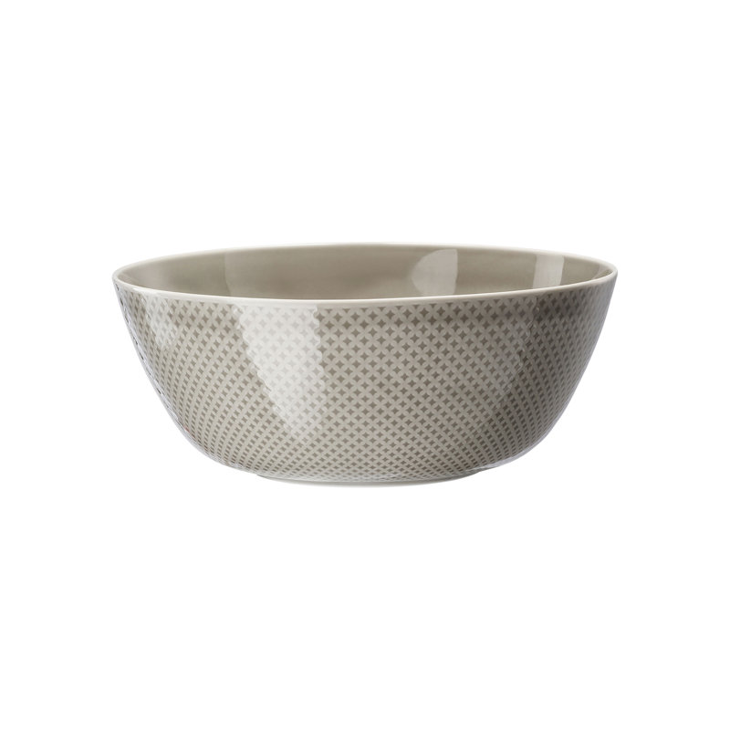 Junto Porcelain Salad Bowl, Gray, 10"