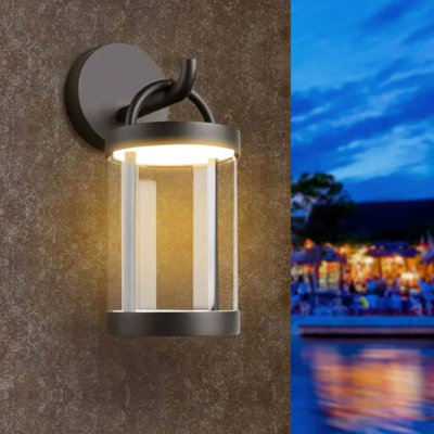 Outdoor Wall Light IP65 Waterproof LED Wall Light Classic Wall Light Circular Lighting Gray