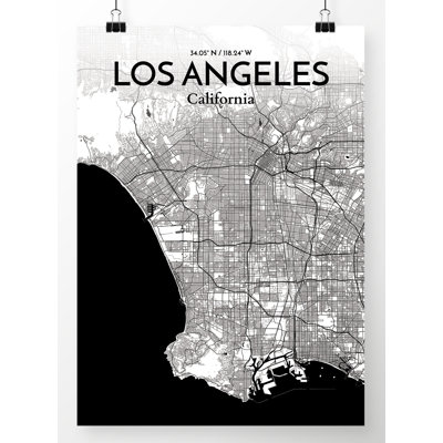 Los Angeles City Map - Panoramic Graphic Art
