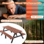 Table de pique-nique 75 "en bois massif pour 8 personnes - Table de salle à manger d'extérieur avec bancs intégrés et trou pour parasol-124934340-124934342