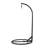 Hanging Chair Bottom With Strong Powder-coated Iron Stand And Belt, For Indoor Outdoor Easy Moments, 44" X 80", 43.32 Lb, Black In Black, Firm Relax, 43.03x43.03x79.51 In, 43.32lb