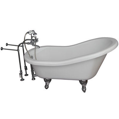 60'' x 30'' Soaking Acrylic Bathtub with Faucet