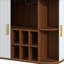 Armoire à boissons cannelée pour boissons alcoolisées et café avec 6 porte-bouteilles et 3 porte-verres-2082032569
