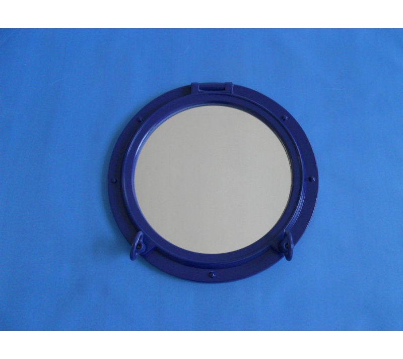 Miroir décoratif hublot, H 24 po x l 24 po, Bleu marine