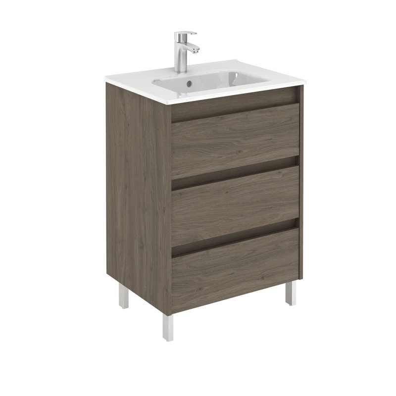 Youcef 24'' Single Bathroom Vanity with Ceramic Top