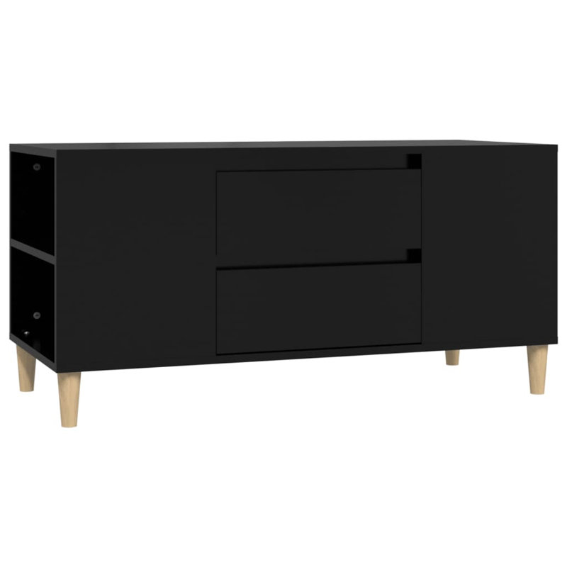 Husam Unfinished TV Stand for TVs up to 43", Black