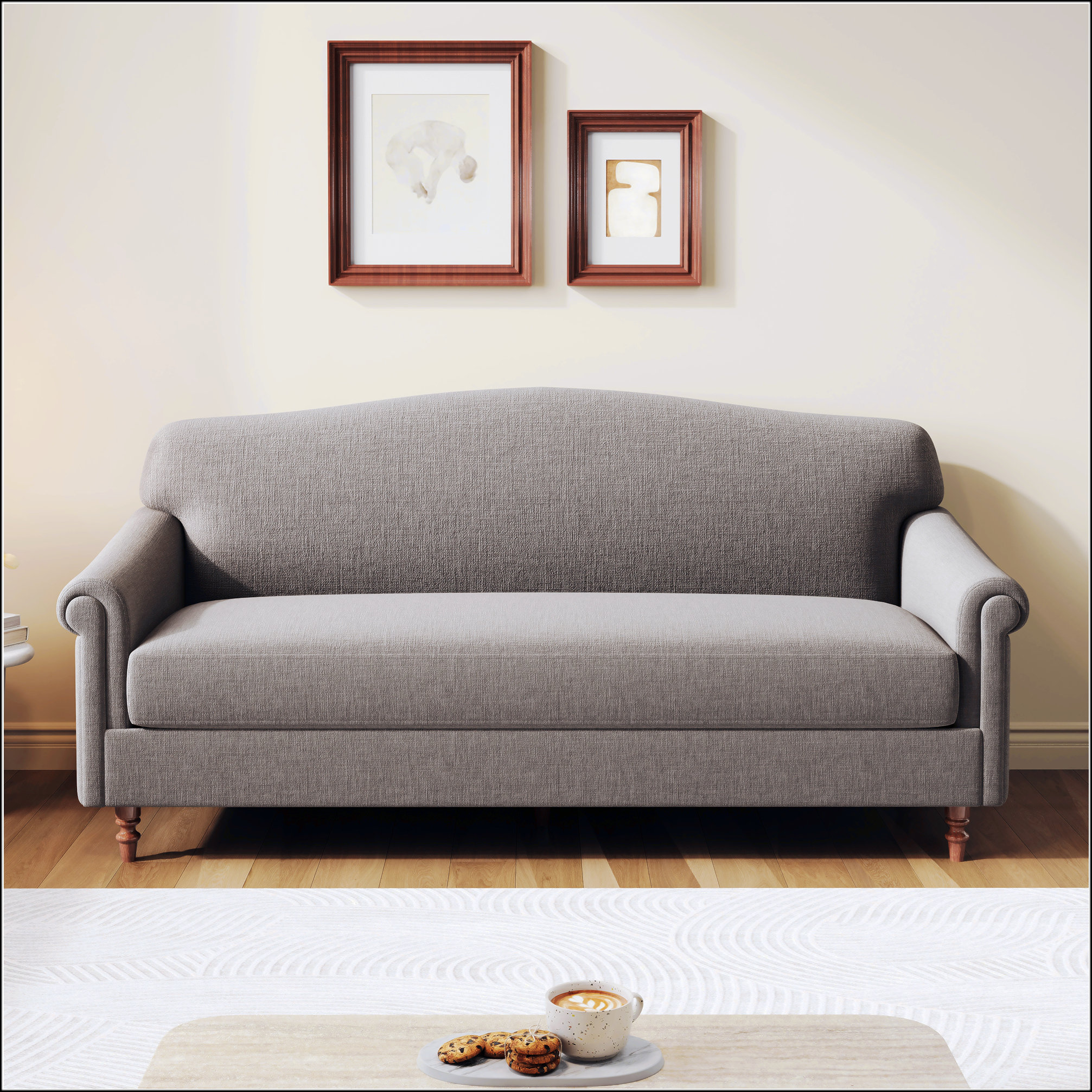 Red Barrel Studio® Modern Loveseat Sofa With Rolled Arms For Cozy ...