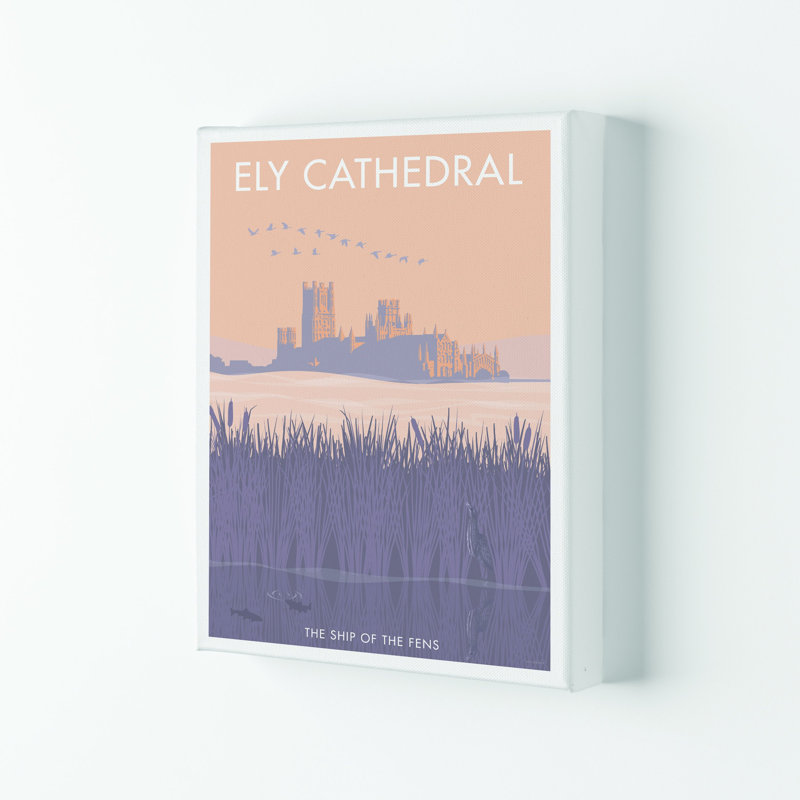 Ely by Stephen Millership - Print on Canvas, 29.7cm H x 21cm W x 4cm D, Wrapped Canvas