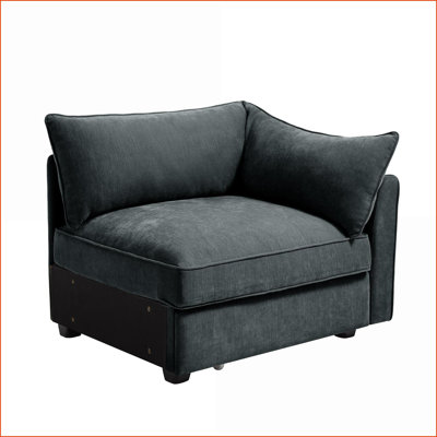 Canapés de salon avec rangement, 2 à 4 sièges modernes | Chenille | Gris ardoise