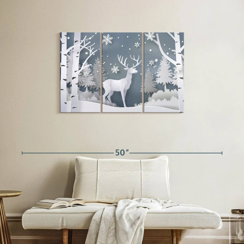 Snow White Deer, 24" H x 38" W