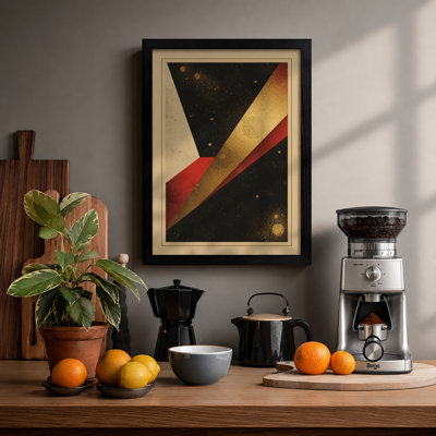 Celestial Geometry Art Deco - Framed Print