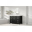 Meuble-lavabo 48 po avec lavabo, 2 portes et 8 tiroirs, système de fermeture en douceur, design classique, noir