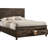 Rustic Golden Brown Queen Storage Bed