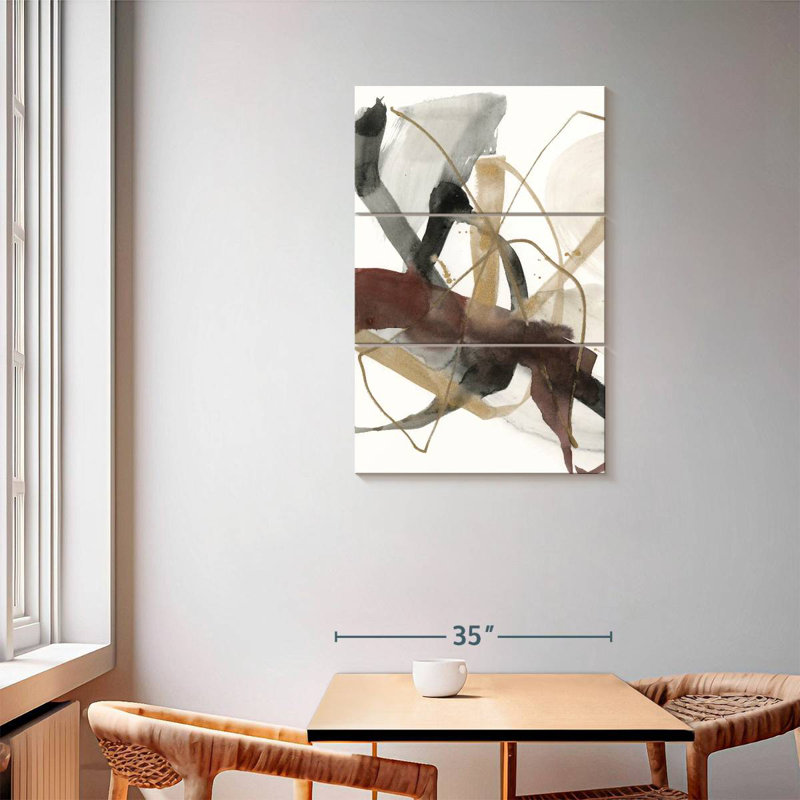 Avery Burgundy Interjection I, 57" H x 36" W