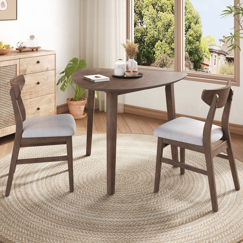Ensemble de 4 chaises scandinaves modernes, Brun / gris, Brun / gris