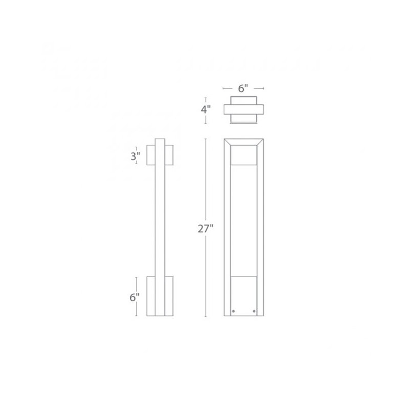 Park LED Pathway Light, 120, Black on Aluminum, 2700