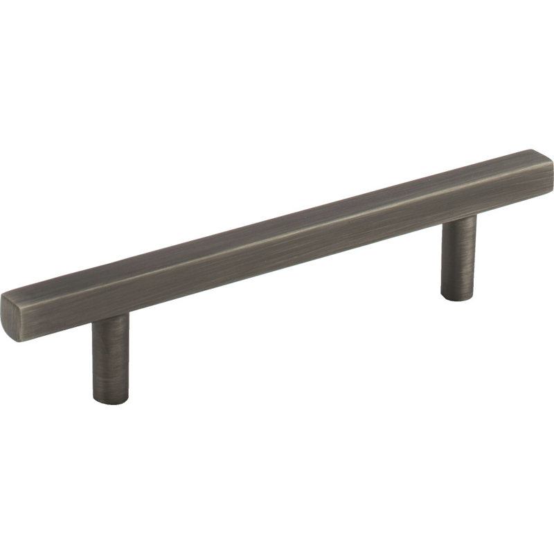 Dominique Bar Pull, Brushed Pewter, 3 3/4"