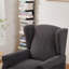 Ensemble de table basse et de fauteuils à oreilles pour le salon et la chambre à coucher, polyester en bois massif gris froid
