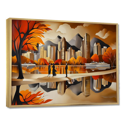 «Canada Cubic Vancouver City In Autumn II - City Vancouver», reproduction sur toile