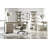 Axiom Stainless Steel Writing Desk with Built-In Electrical Outlet