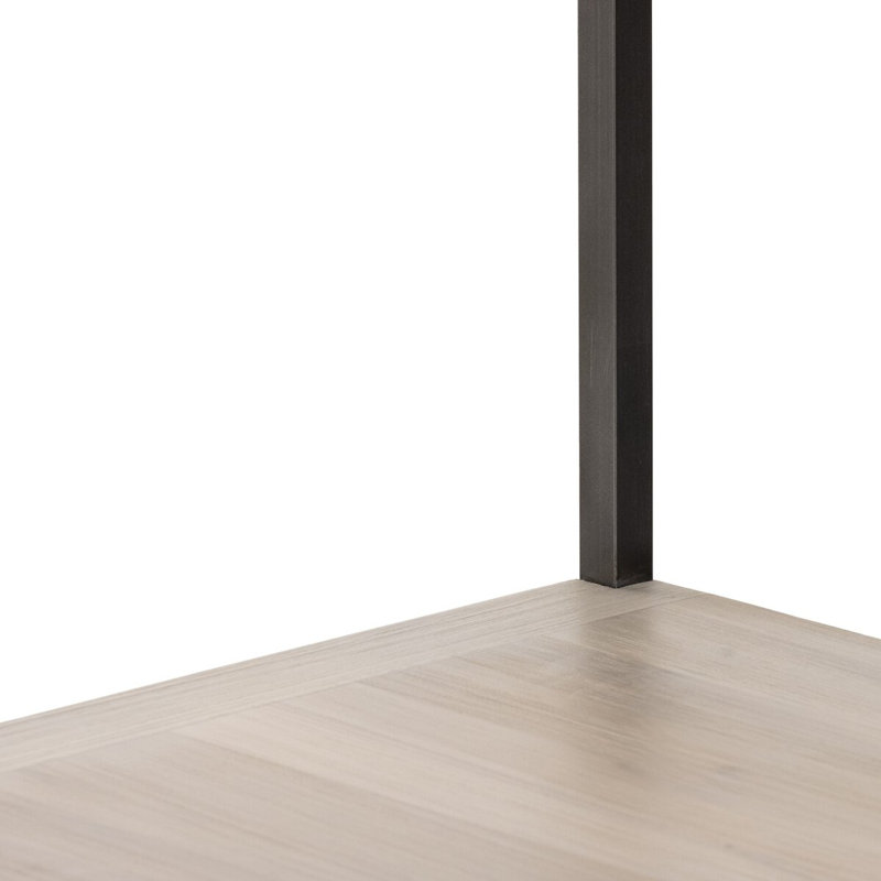 Trey Aasmin Bookshelf - Black Wash Poplar, Dove Poplar