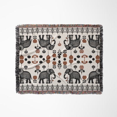 Jeté en mélange de coton Gardo Elephant
