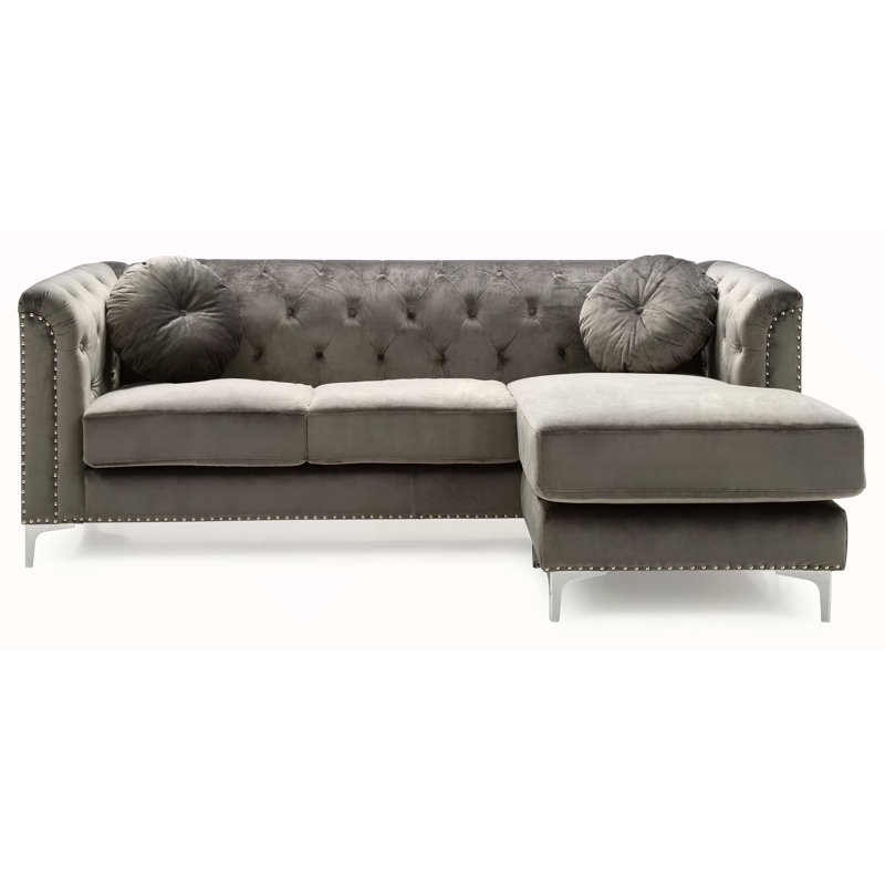 Méridienne sophistiquée gris foncé, Gris foncé