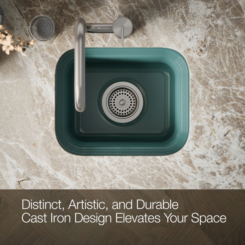 Northland™ 15" L x 12.38" W Undermount Kitchen Sink, Teal