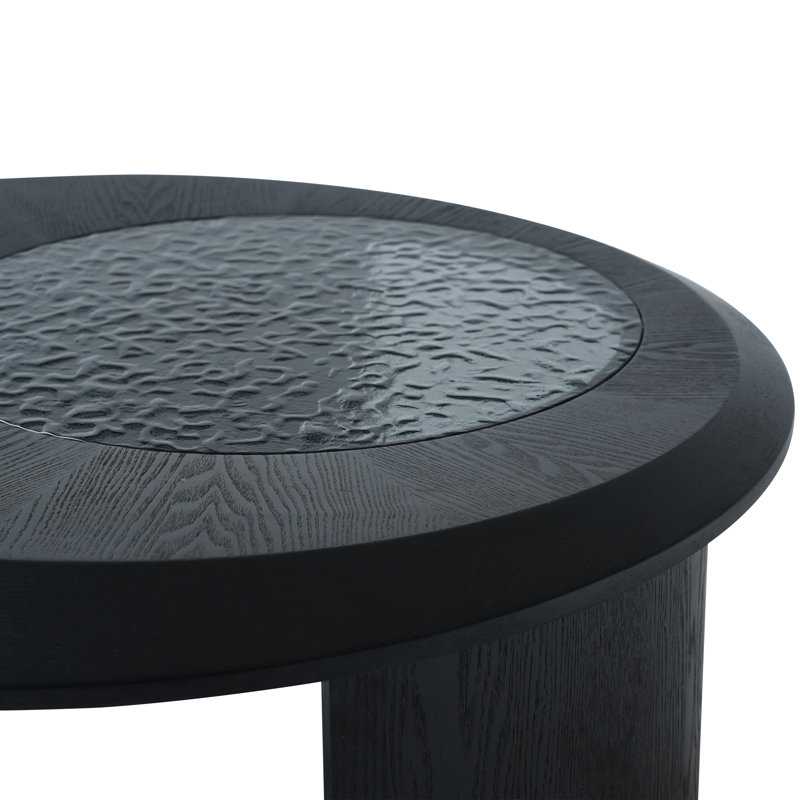Ensemble de tables basses rondes, Noir