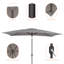 Parasol de marché rectangulaire 120 po x 78 po Dorelia-1064971986