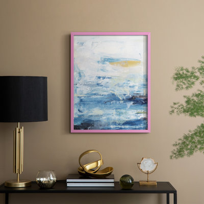 «Waves on Sand I», reproduction encadrée - bois massif
