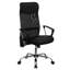  Chaise de bureau pivotante en cuir et filet à haut dossier avec hauteur réglable