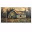 Ensemble de reproductions d'art murales grises et rouges-384460363