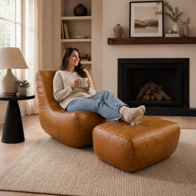 Fauteuil à billes avec repose-pieds
