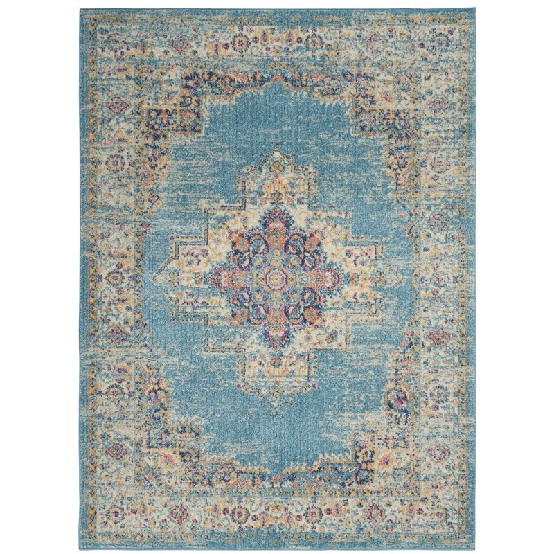 Passion Tufted Light Blue Rug, Rectangle 114 x 175cm