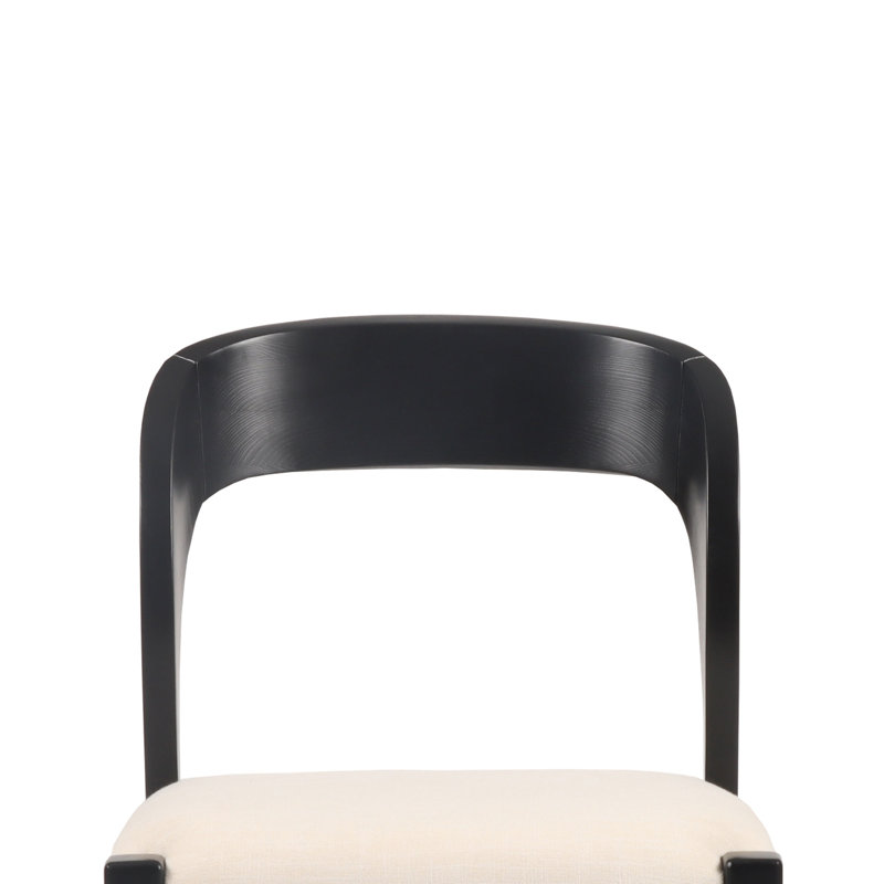 Chaise d'appoint en chêne massif 32,5 "H Hamish (ensemble de 2), Noir, noir, noir, noir