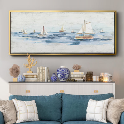 Bateaux sur l'eau II - Toile encadrée